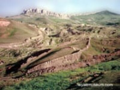 Noah's Ark with the limestone escarpment above it
